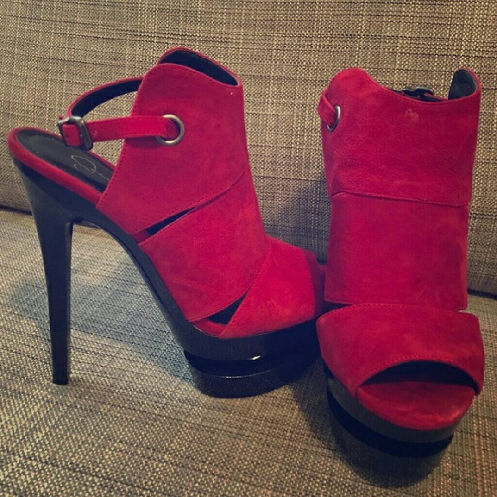 Jessica Simpson Red Suede Heels