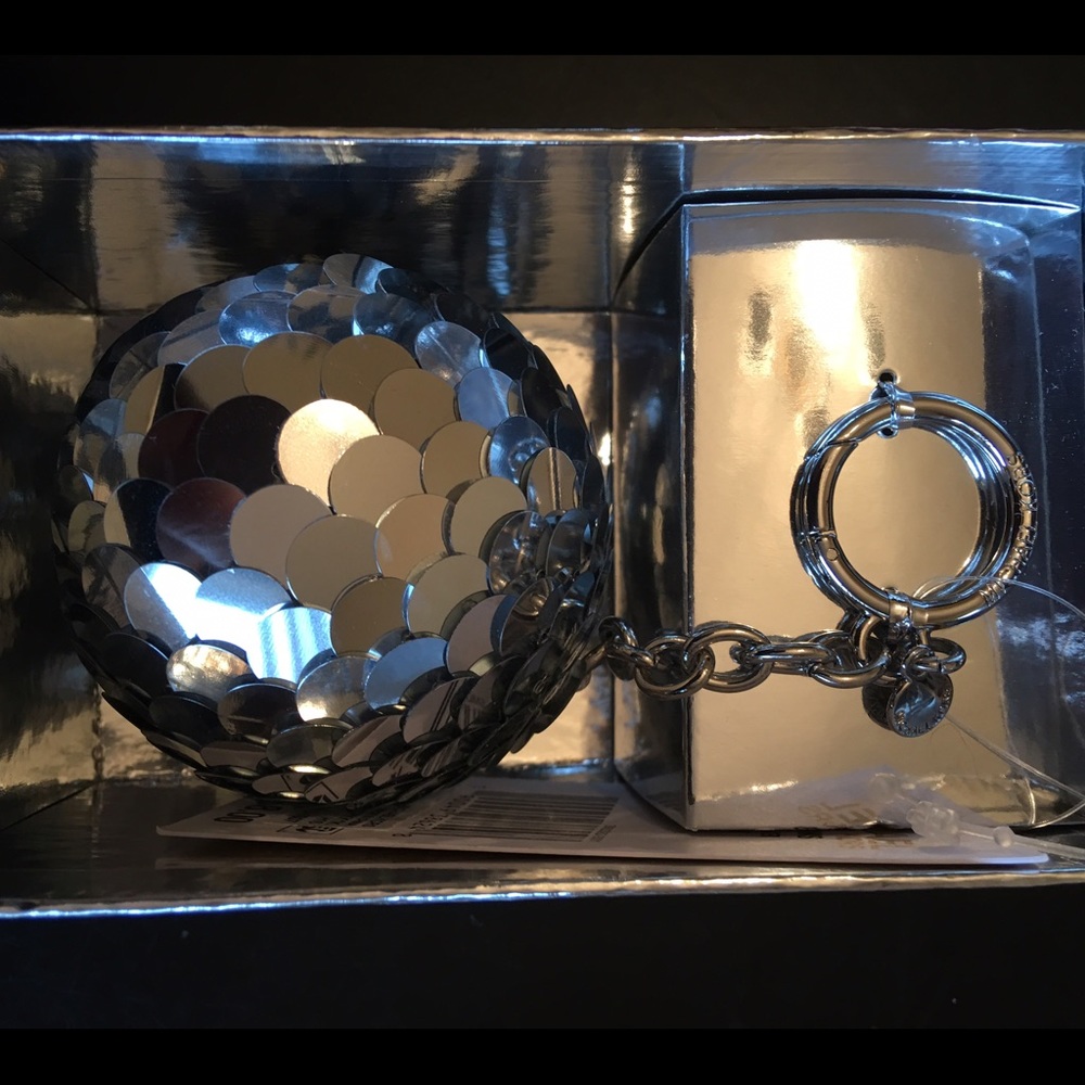 Michael Kors Disco Pom Pom Key Chain