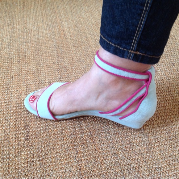 Sole Society baby blue, suede, wedge - Picture 2 of 6