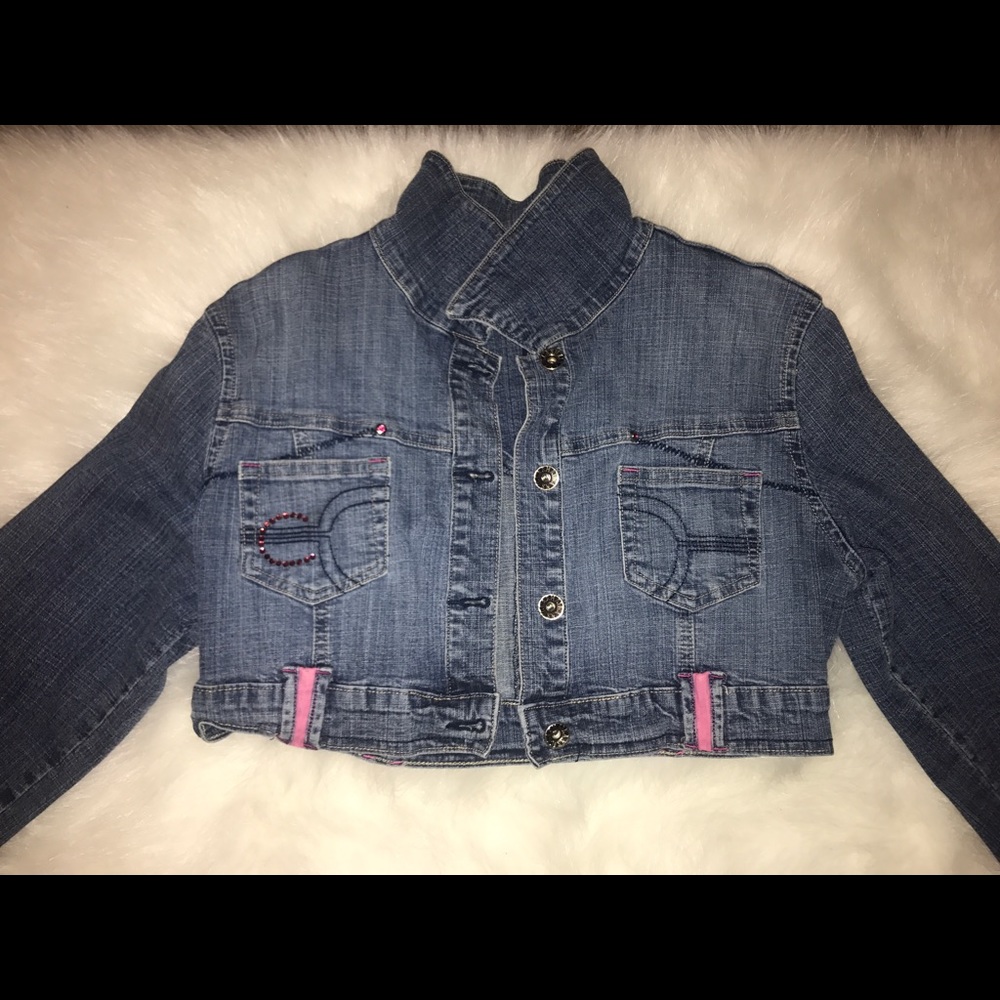 Denim crop jacket