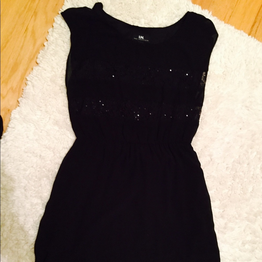 I.N. San Francisco High Low Black Dress