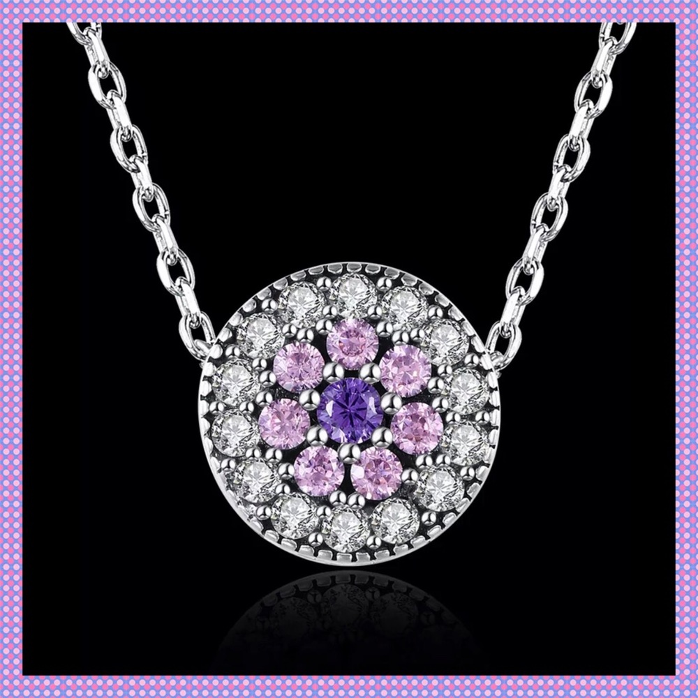 ๐GORGEOUS SS AAA Zircon Cluster Necklace๐ - Picture 4 of 5