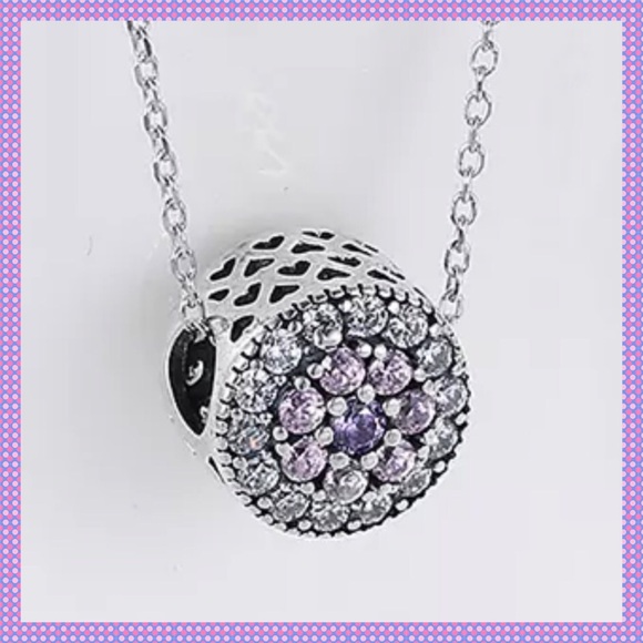 💜GORGEOUS SS AAA Zircon Cluster Necklace💜 - Picture 3 of 5