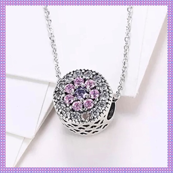 💜GORGEOUS SS AAA Zircon Cluster Necklace💜 - Picture 5 of 5