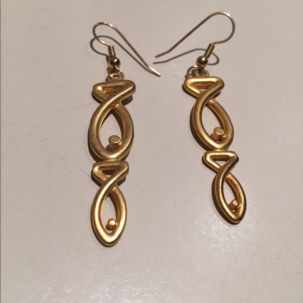 Vintage Ann Klein Gold Fish Earrings