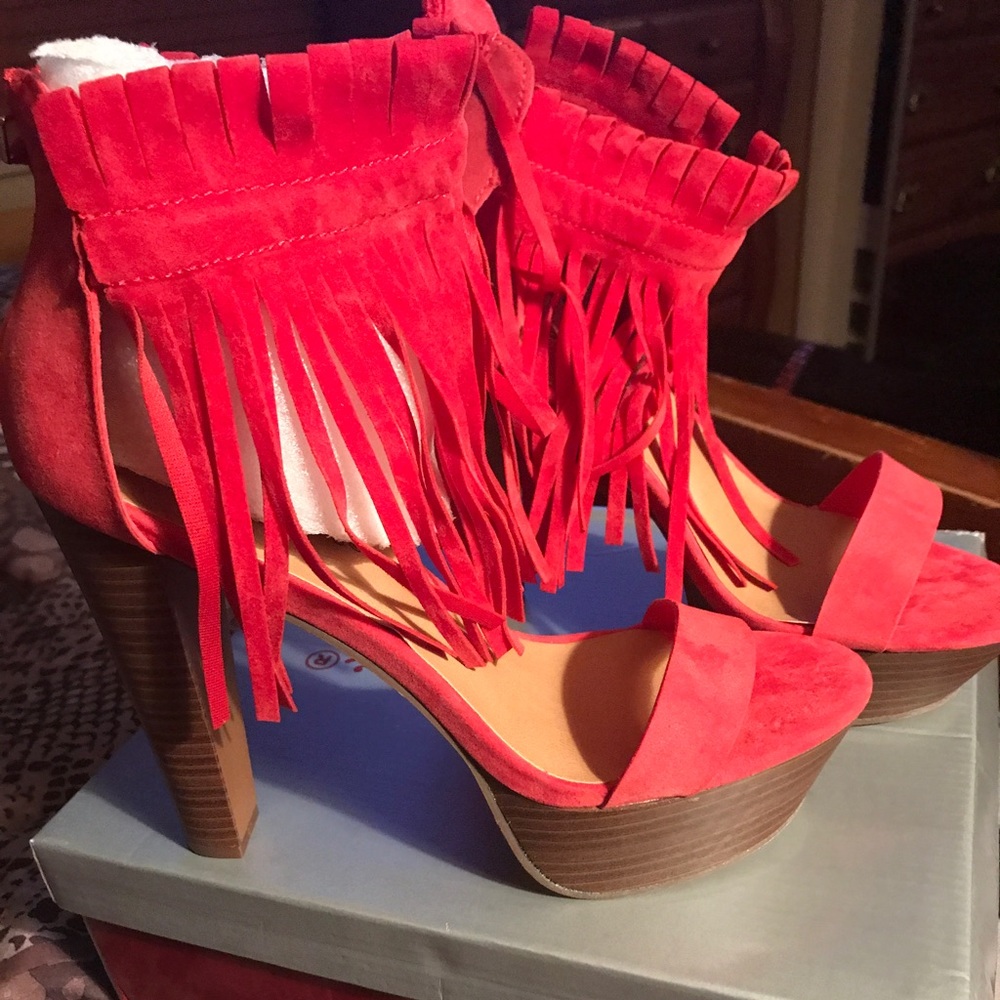 Platform heels Bright Red