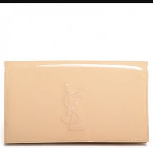 YSL BELLE DU JOUR NUDE PATENT CLUTCH