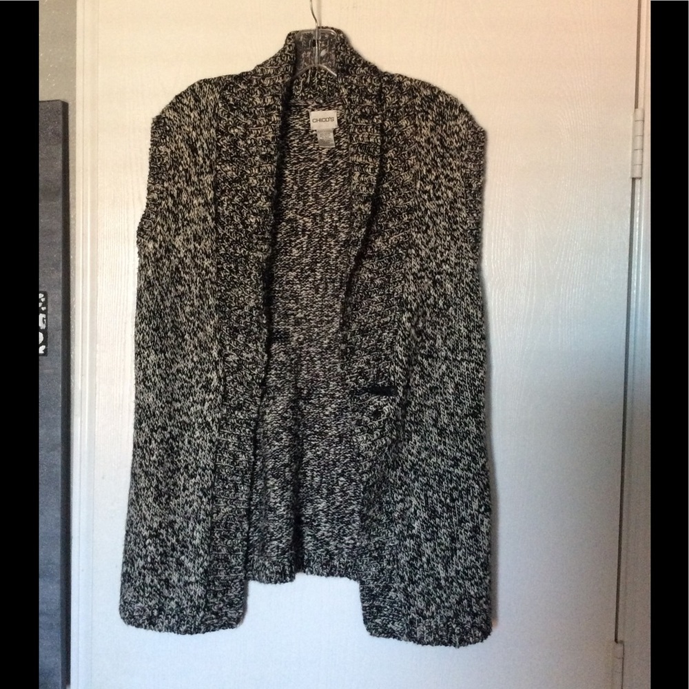 Chicos Shawl collar Sweater Vest