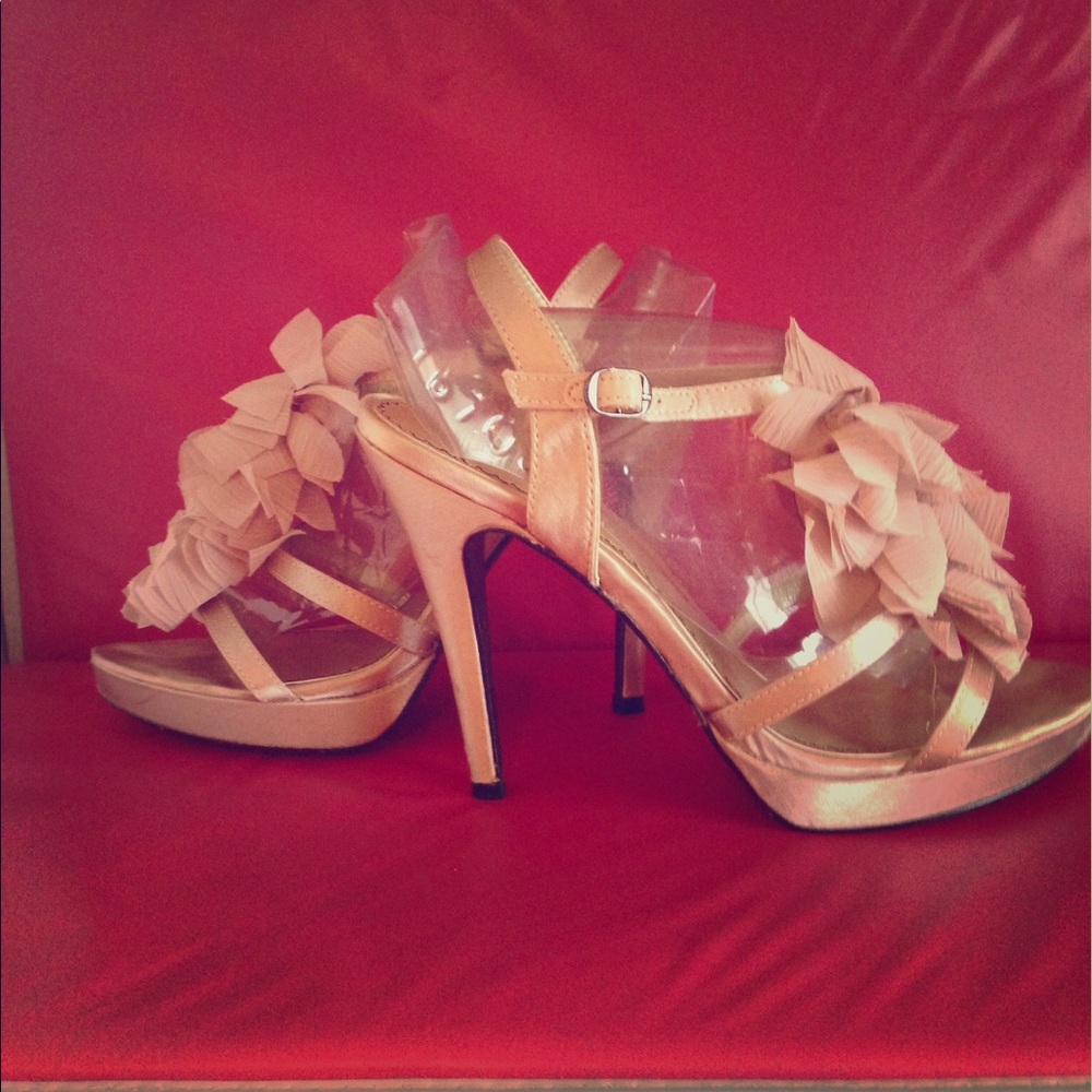 Platinum  pink stilettos.