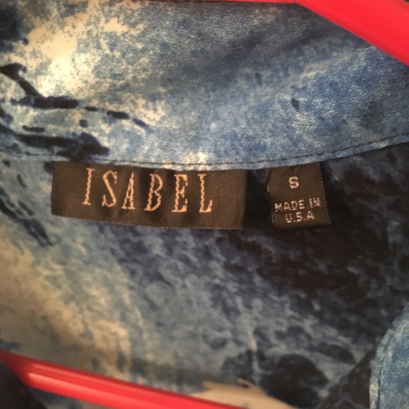 Blue and white button up shirt - Picture 2 of 3