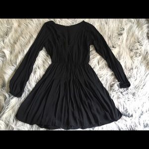 BRANDY MELVILLE  women's black DEEP v-neck dress