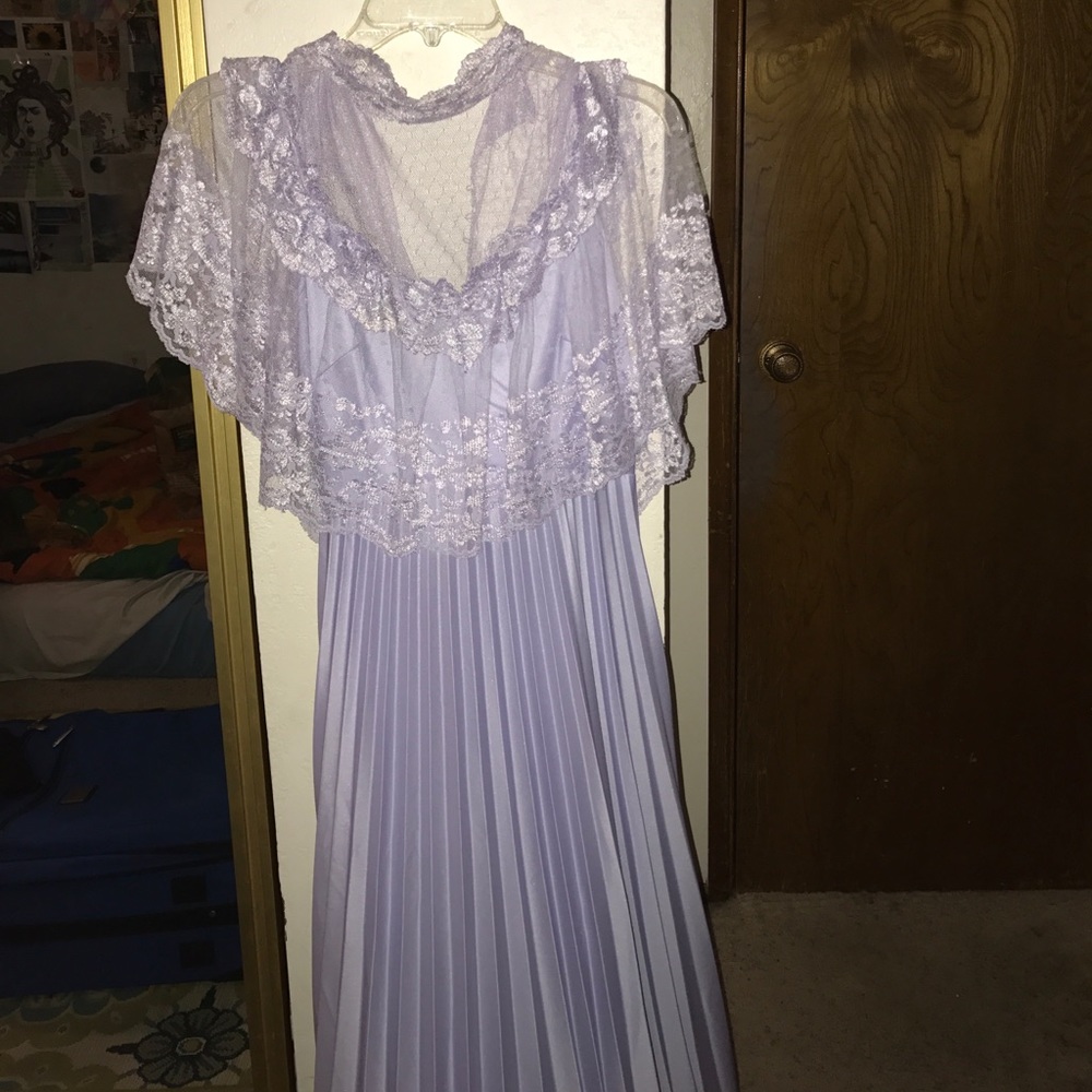 Vintage lavender 70s dress