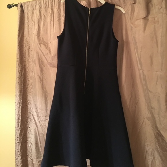 Navy Blue and Black Dress with Pockets - Picture 2 of 2