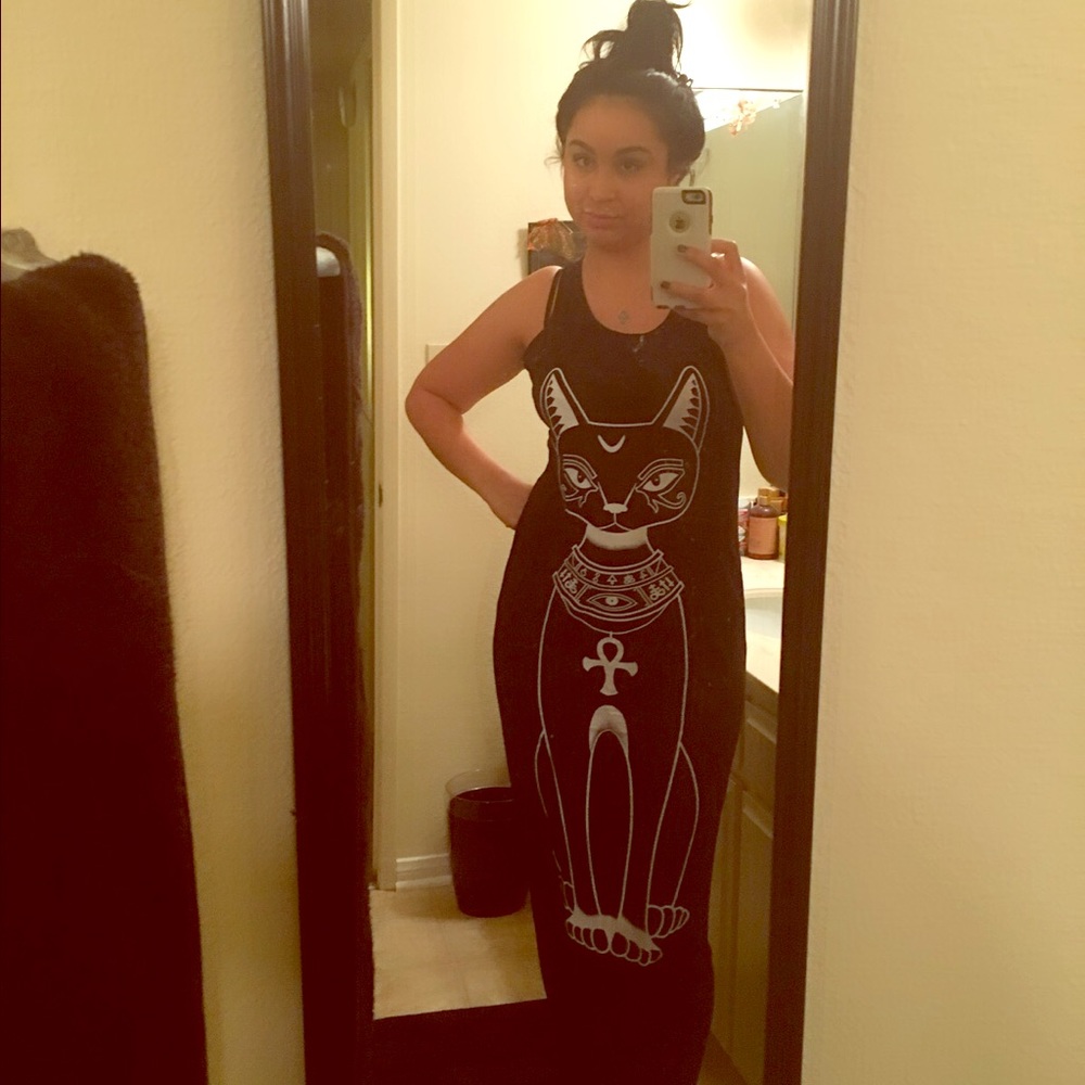 Beautiful maxi Egyptian Cat dress