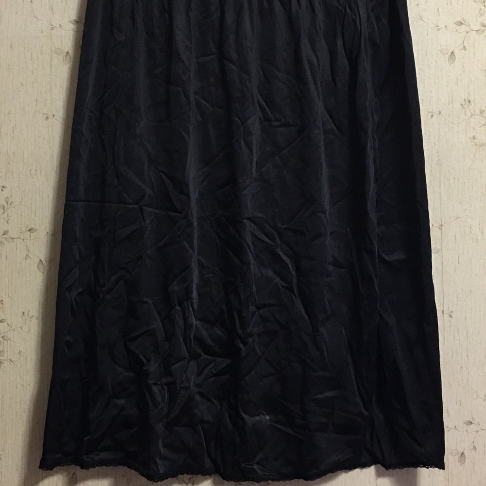 Black knee length slip
