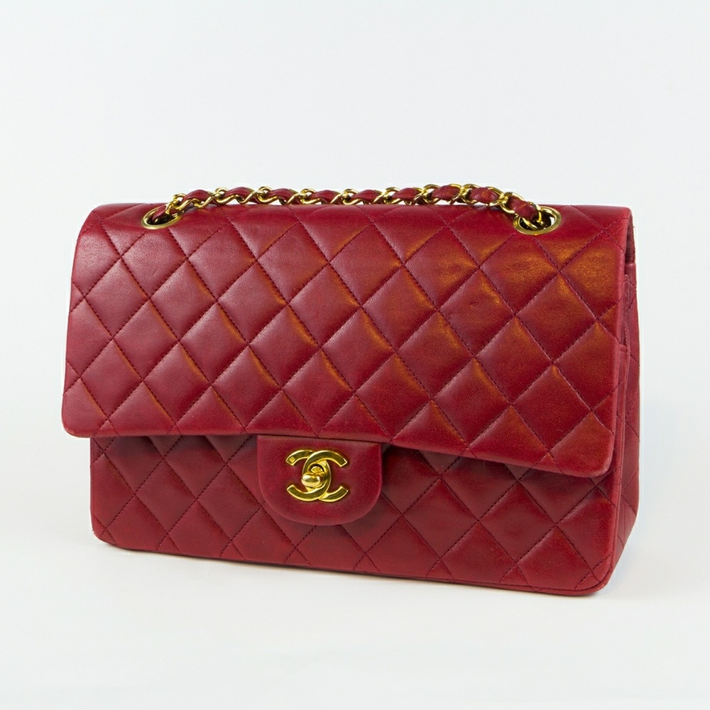 SOLD Red Medium Classic Chanel Flap Bag
