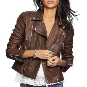 Denim & Supply Dark Brown Leather Jacket