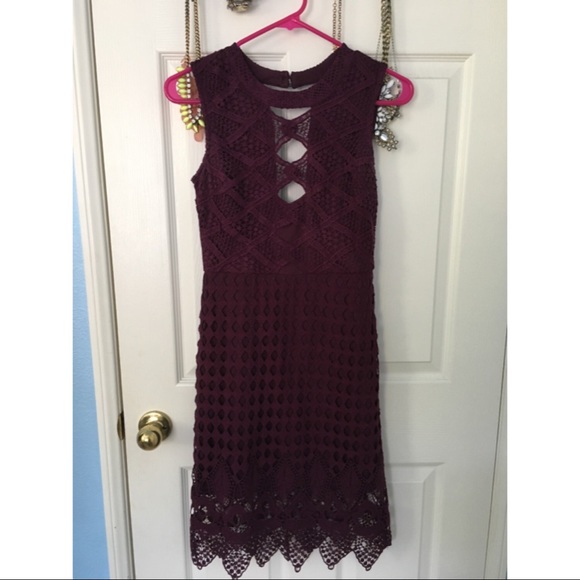 Soieblu Diamond Crochet Knit Dress - Picture 3 of 5