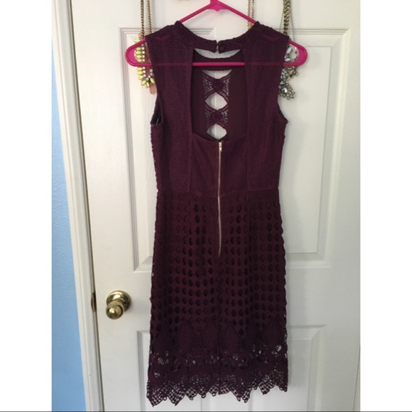 Soieblu Diamond Crochet Knit Dress - Picture 4 of 5