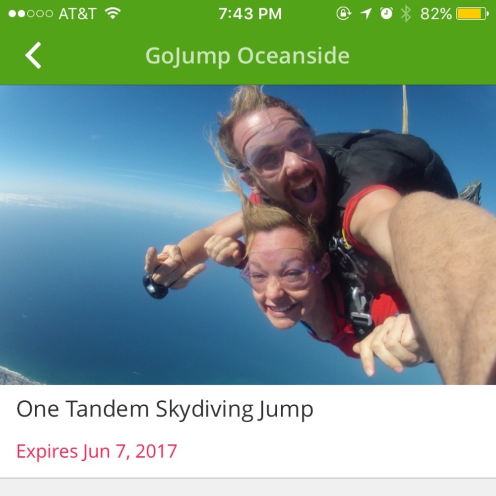 Oceanside sandiego skydiving voucher