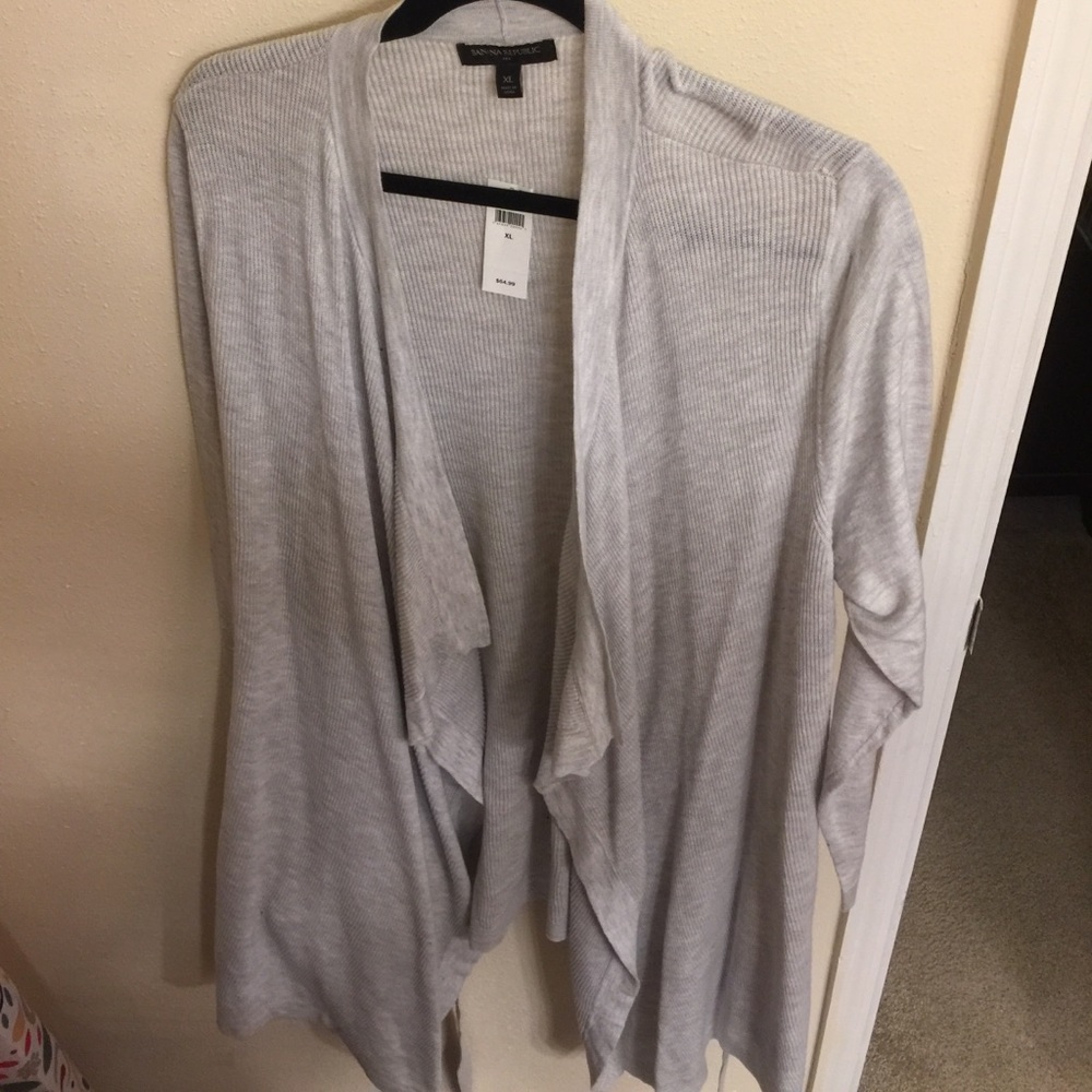 Banana Republic belted cotton rib cardigan