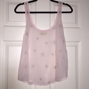 Hollister pink sheer tank