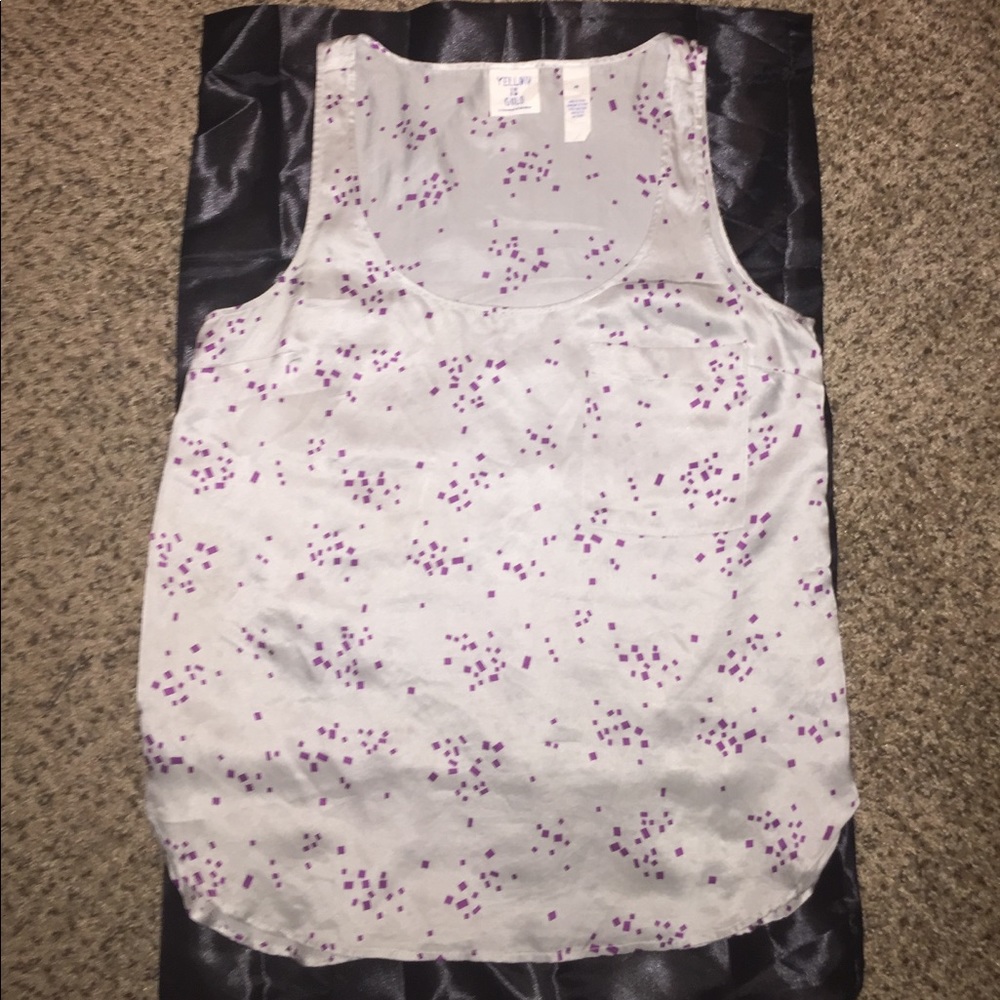Yellow is Gold silver sleeveless top