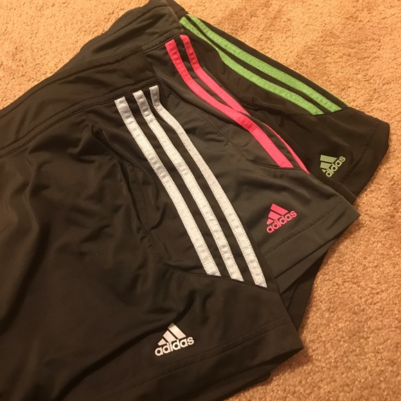 3 pairs of adidas shorts! Light blue, pink, &green - Picture 1 of 4