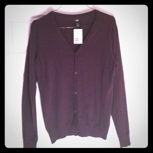 Purple H&M cardigan size S.