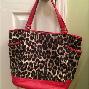 Authentic leopard print coach purse