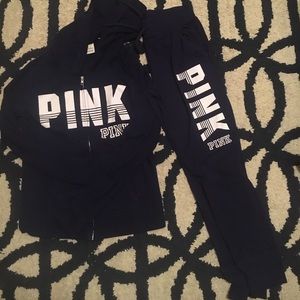 PINK sweatshirt and matching sweatpants