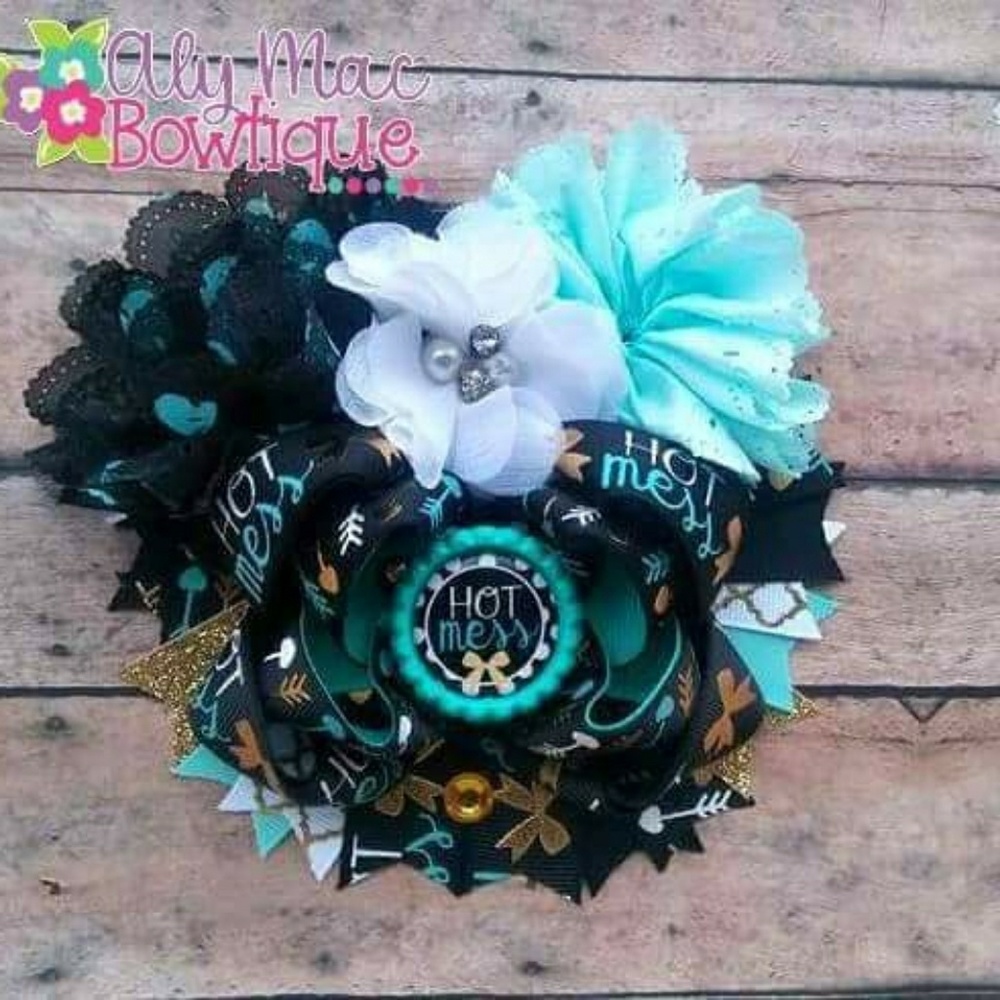 Hot Mess Hairbow