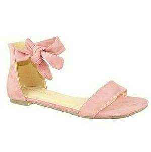 Rebecca Mauve Suede Bow Sandals