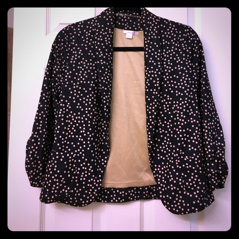 Polka dot blazer XS