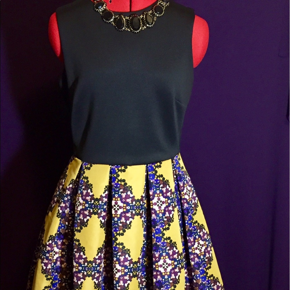 Black multicolored dress