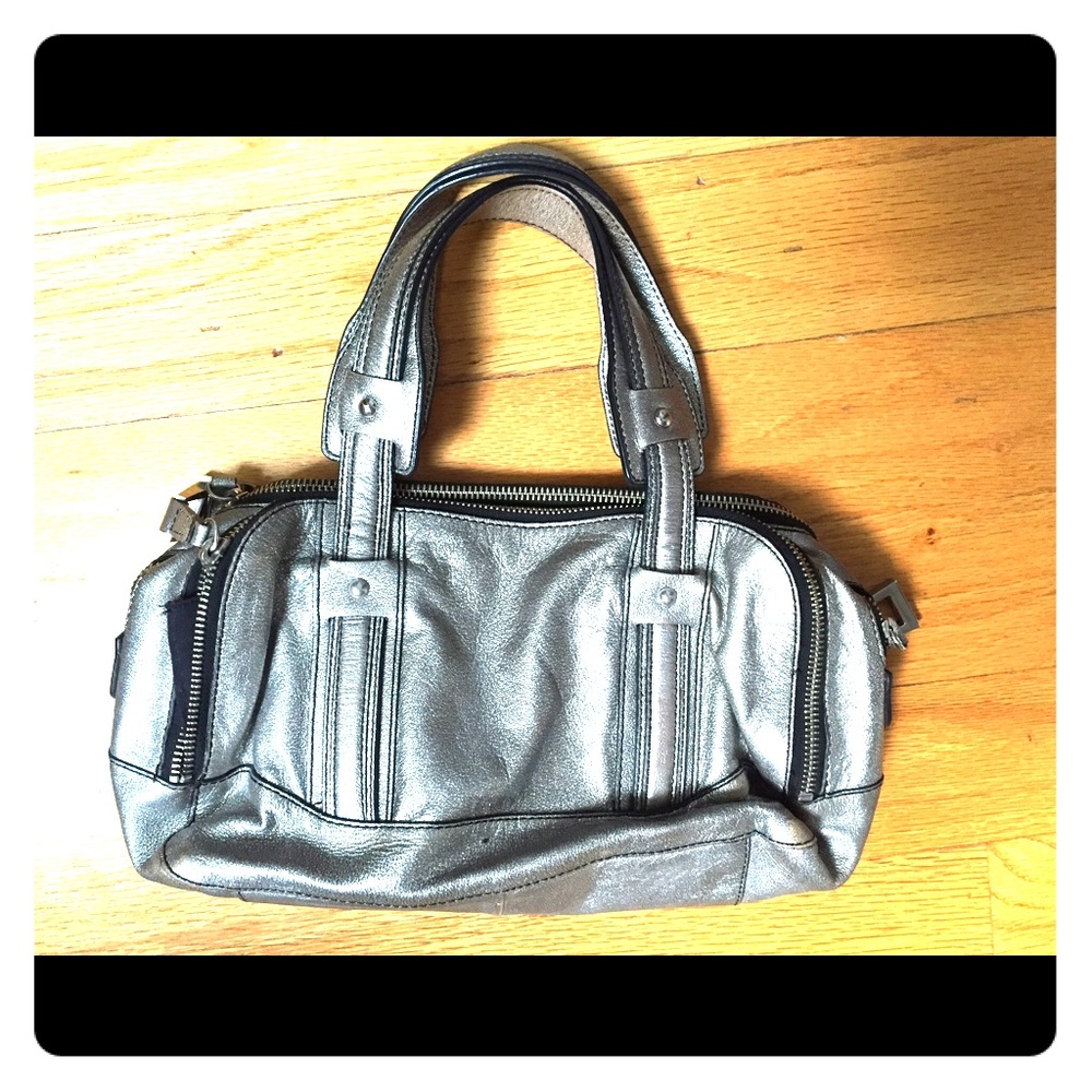 Kenneth Cole silver leather doctor bag