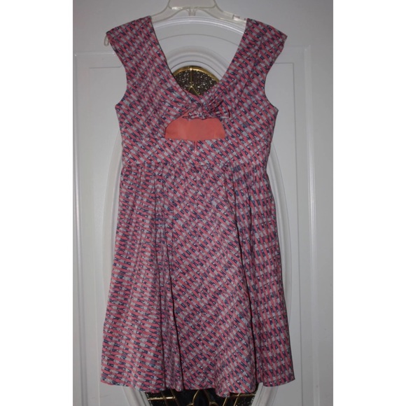 PLENTY TRACY REESE EMMI PLAID POPLIN TIE BACK DRES - Picture 3 of 4