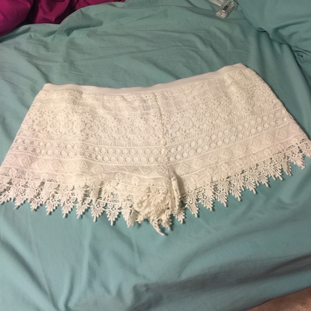 White Lace shorts