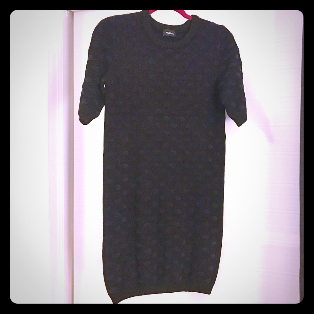 Kookai embossed polka dot sweater dress