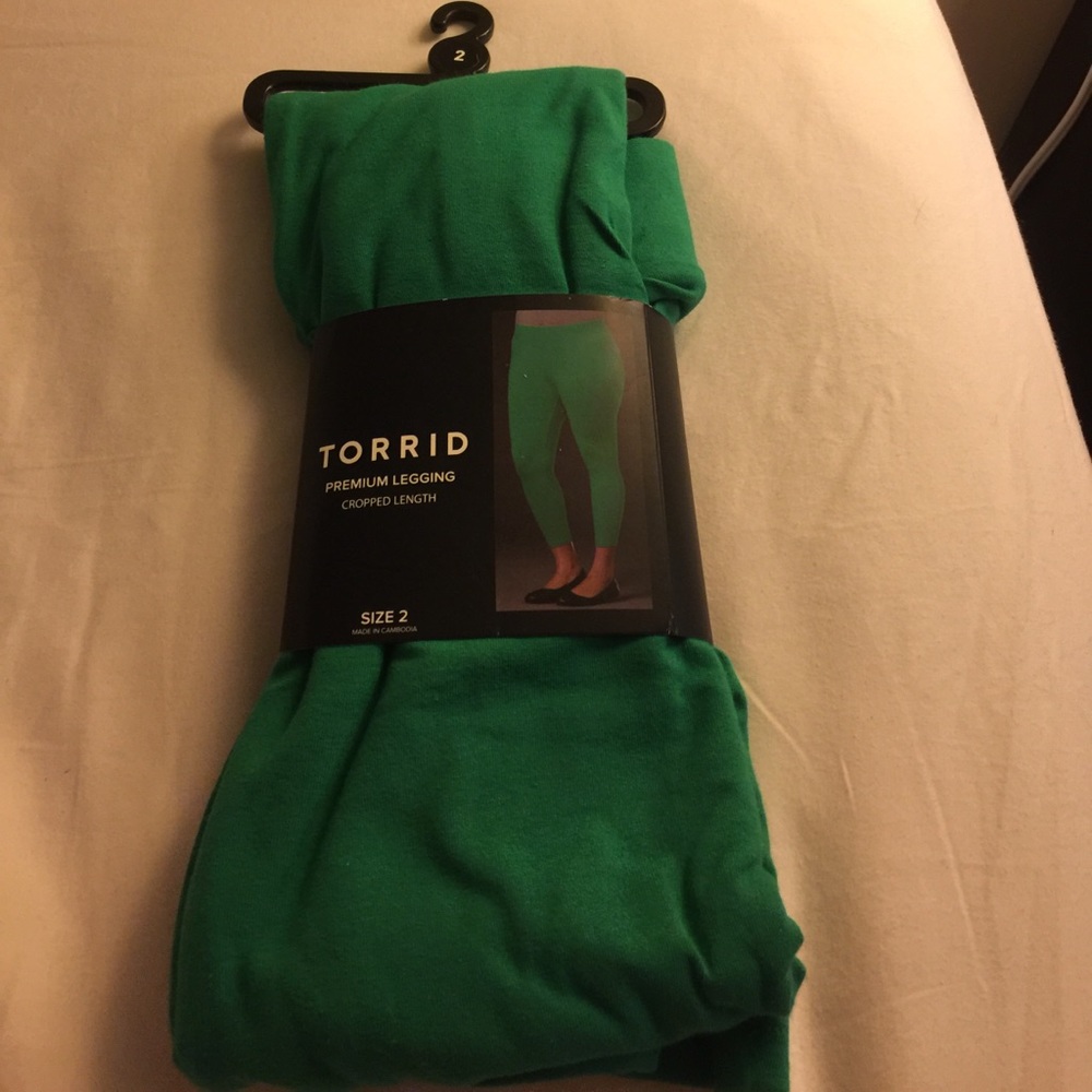 Torrid full length green leggings!