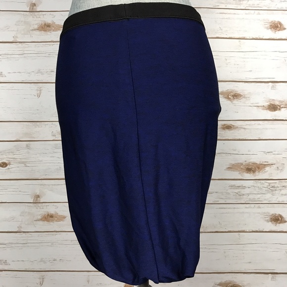 {T by Alexander Wang} Marled Jersey Twist Skirt - Picture 7 of 8