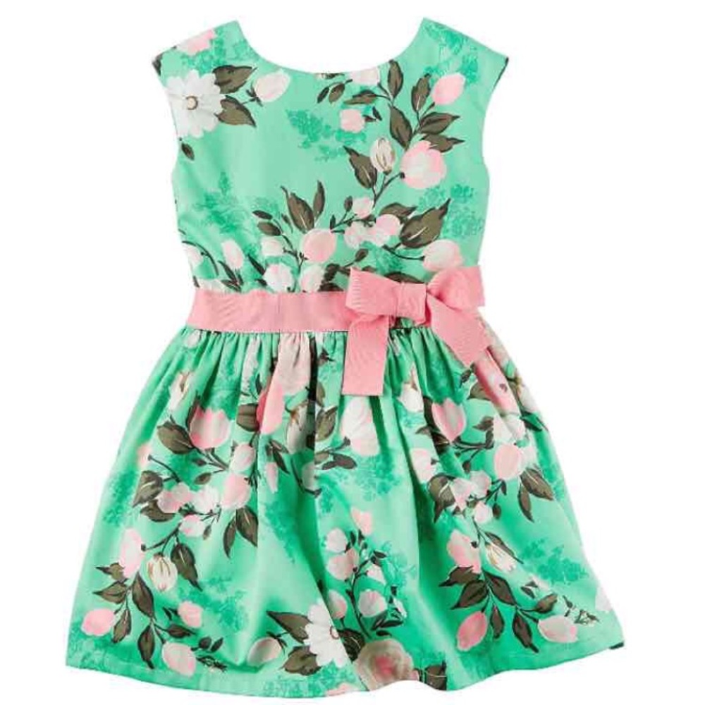 🎀NWT Carter's Girls Sateen Floral Dress size 8 🎀