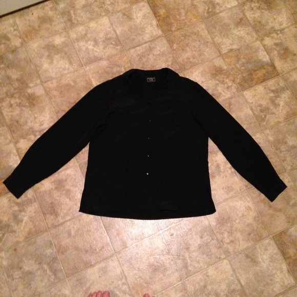 Black Dress Button Down - Picture 1 of 4