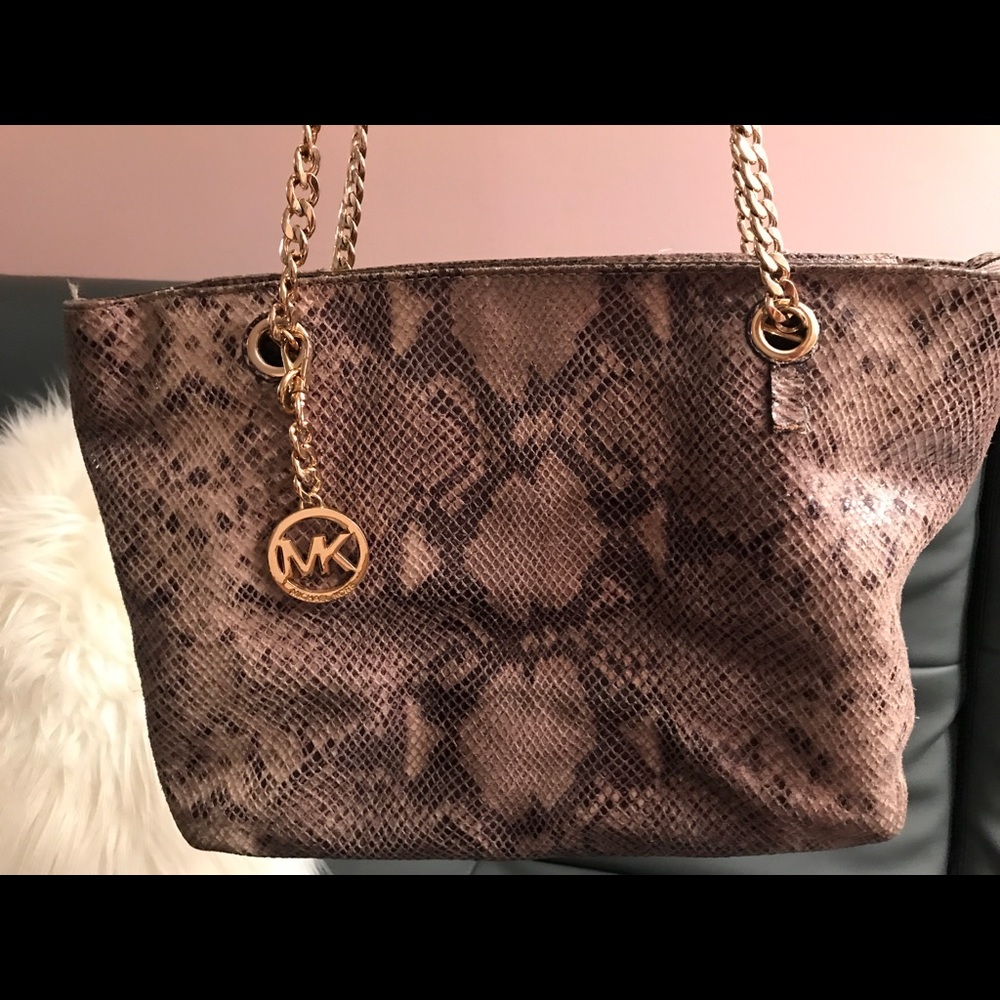 Michael kors snakeskin purse