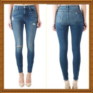 7 For All Mankind The high waist skinny 27 inseam