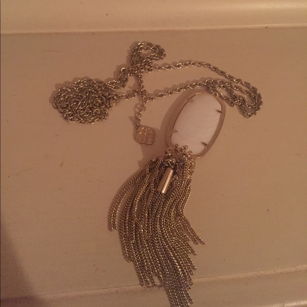 Pearl white Kendra Scott necklace