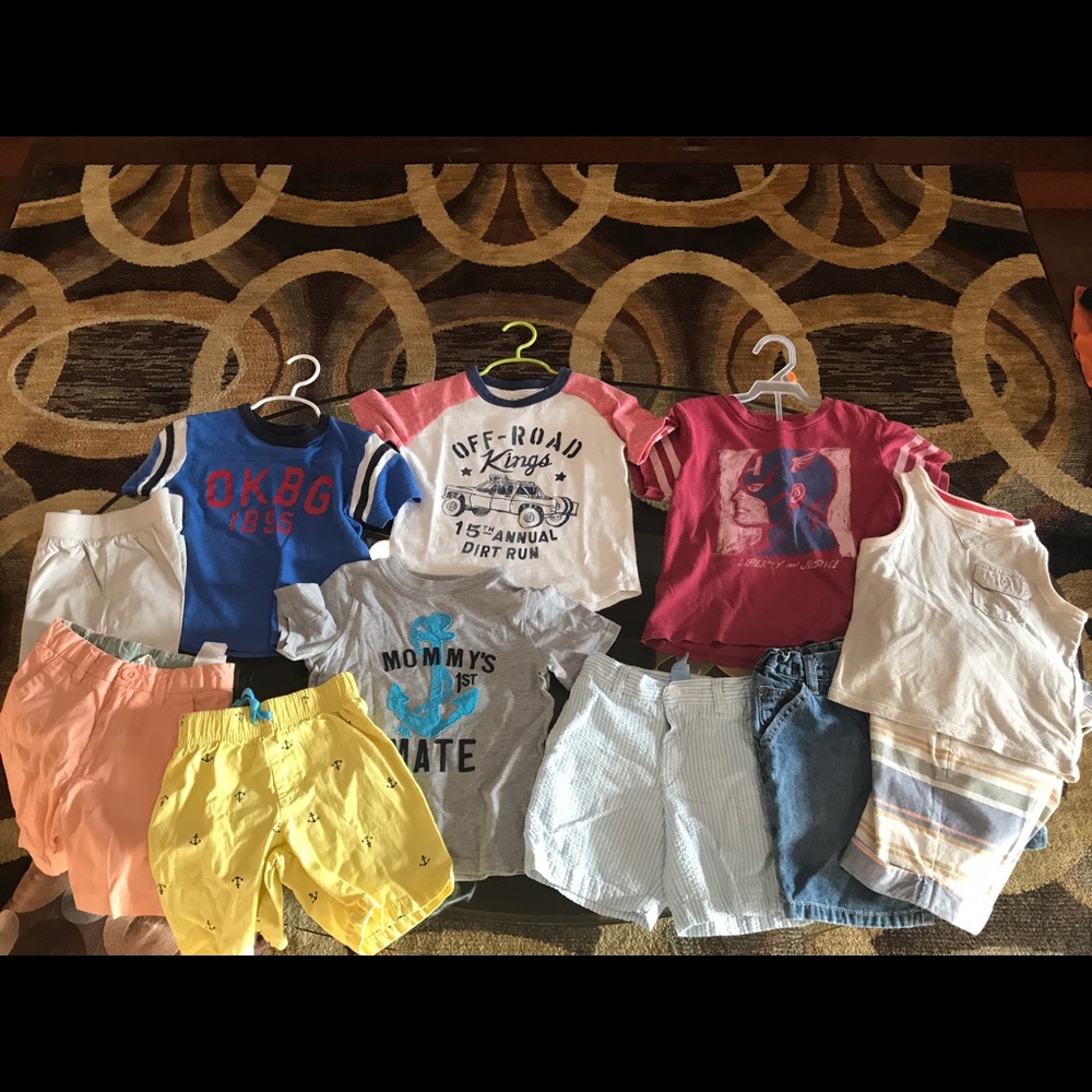 11pc bundle boys 3T shorts and shirts