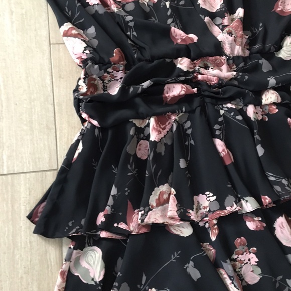 Draped Floral Dress - Picture 2 of 5