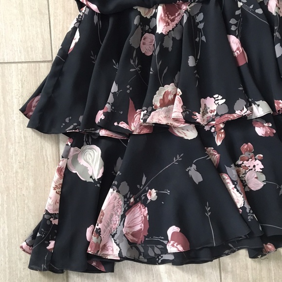 Draped Floral Dress - Picture 3 of 5