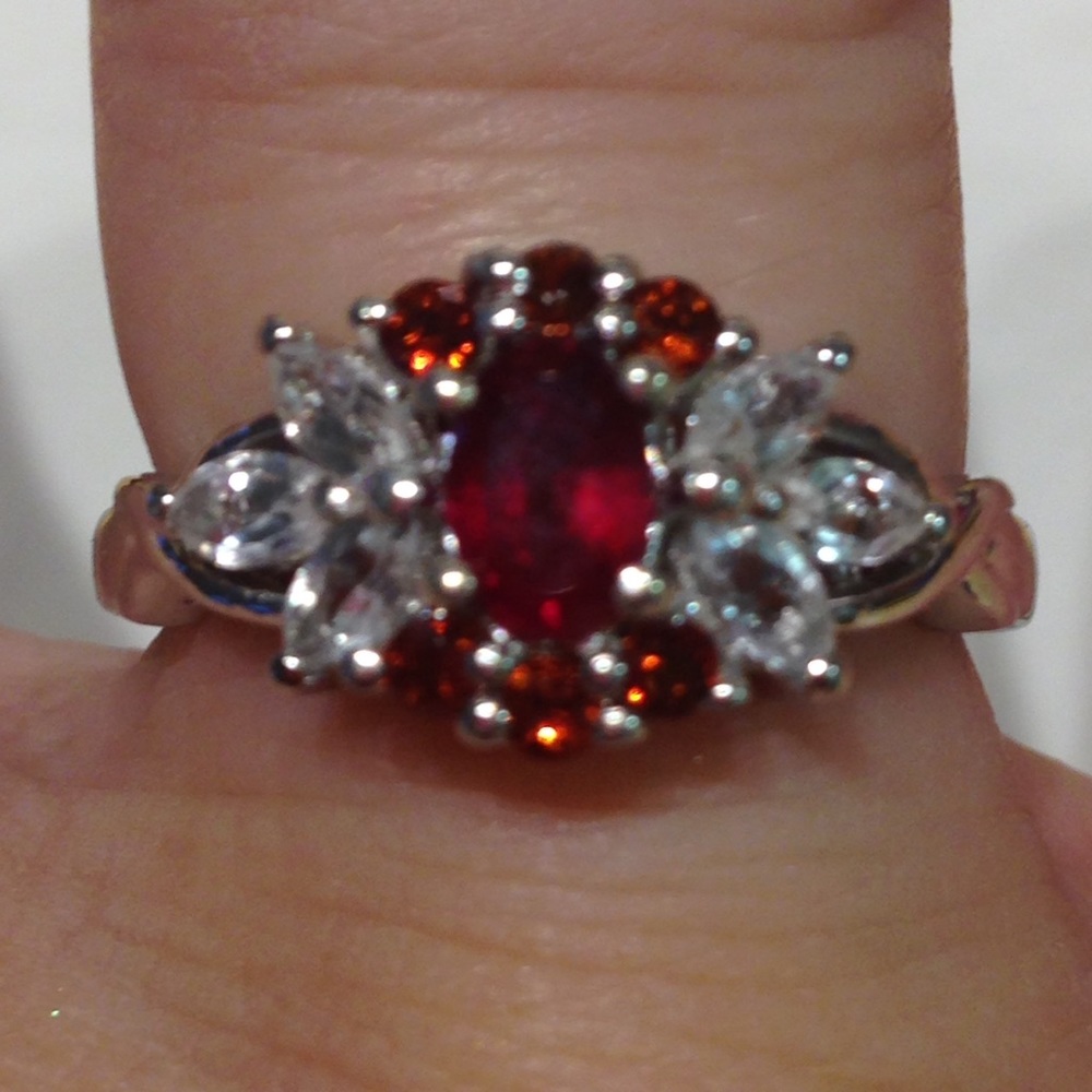 NWT! Ruby +Topaz .925 Ring +free gift 🎁